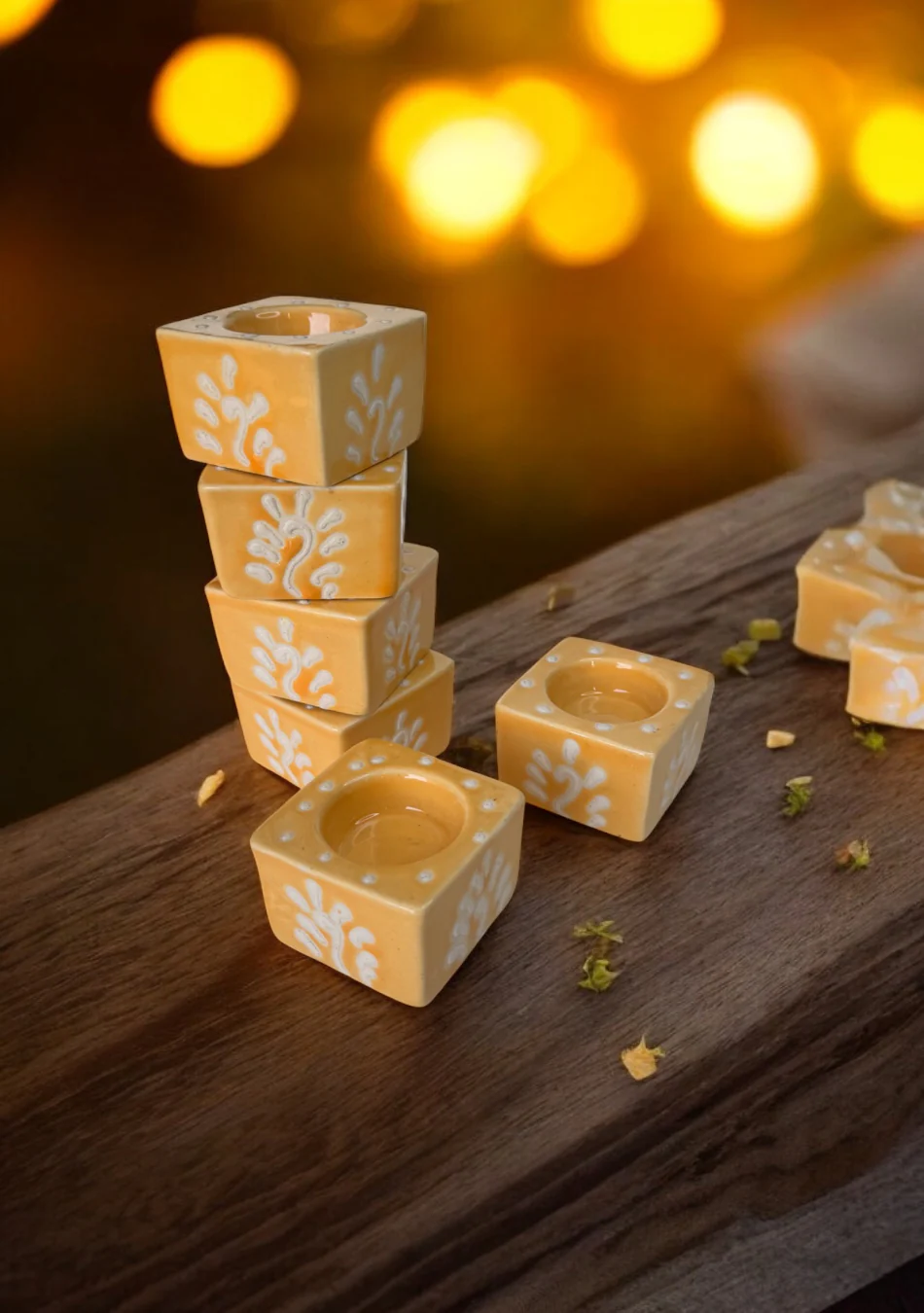 Amber Glow Handcrafted Tea Light Diya - Image 5