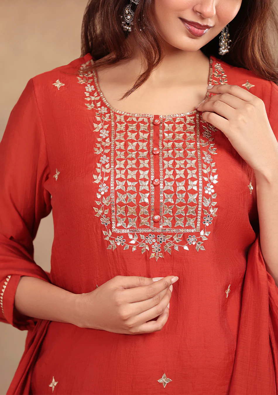Amber Glow Handwork Suit Set - Image 2