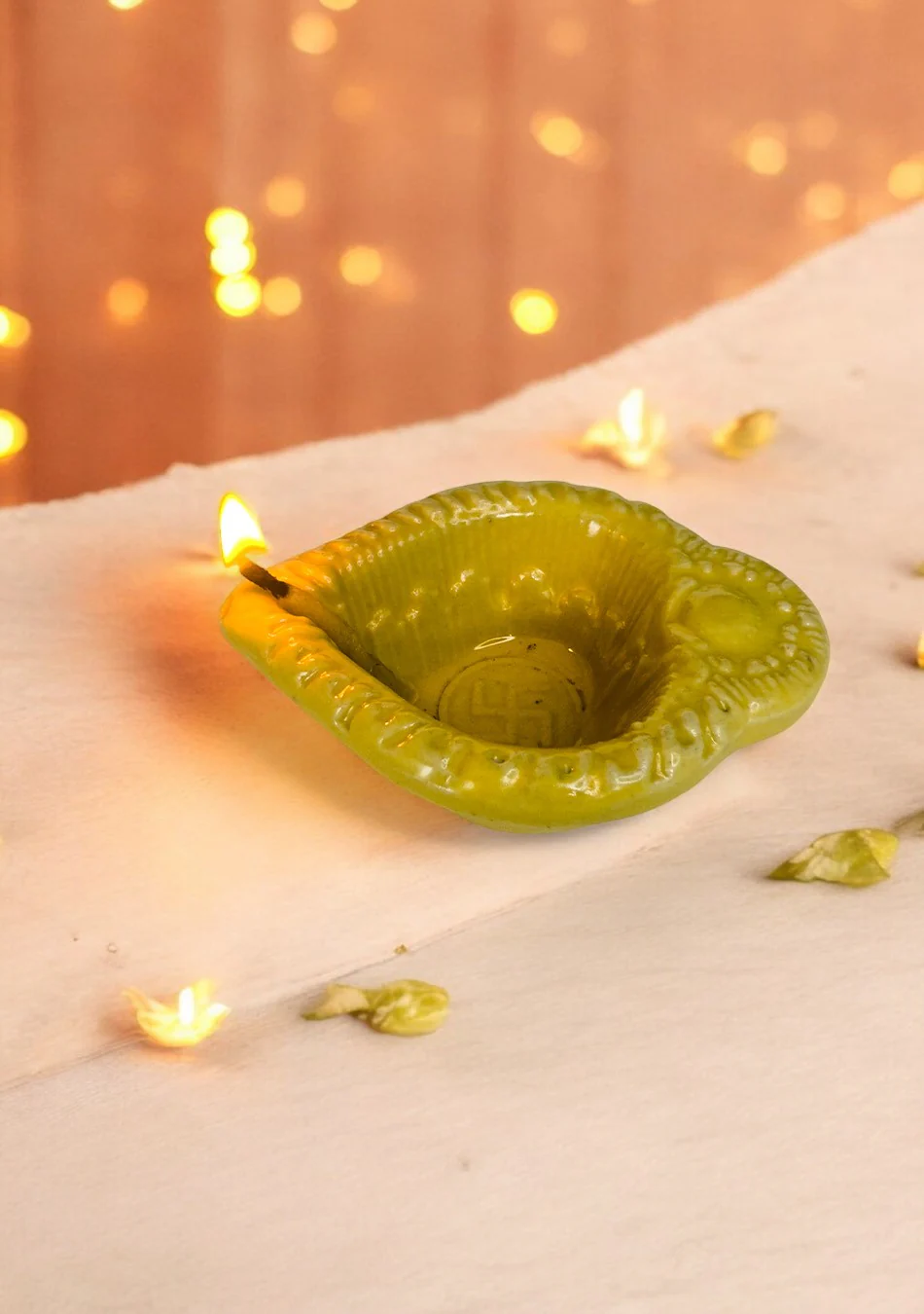 Amber Swastic Diya Set of 6 - Image 7