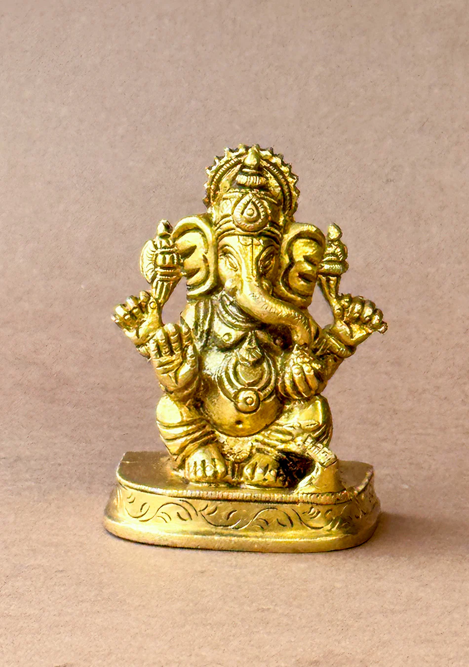 Antique Brass Auspicious Ganesha - Image 2