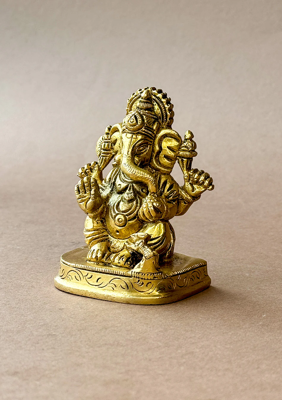 Antique Brass Auspicious Ganesha - Image 3