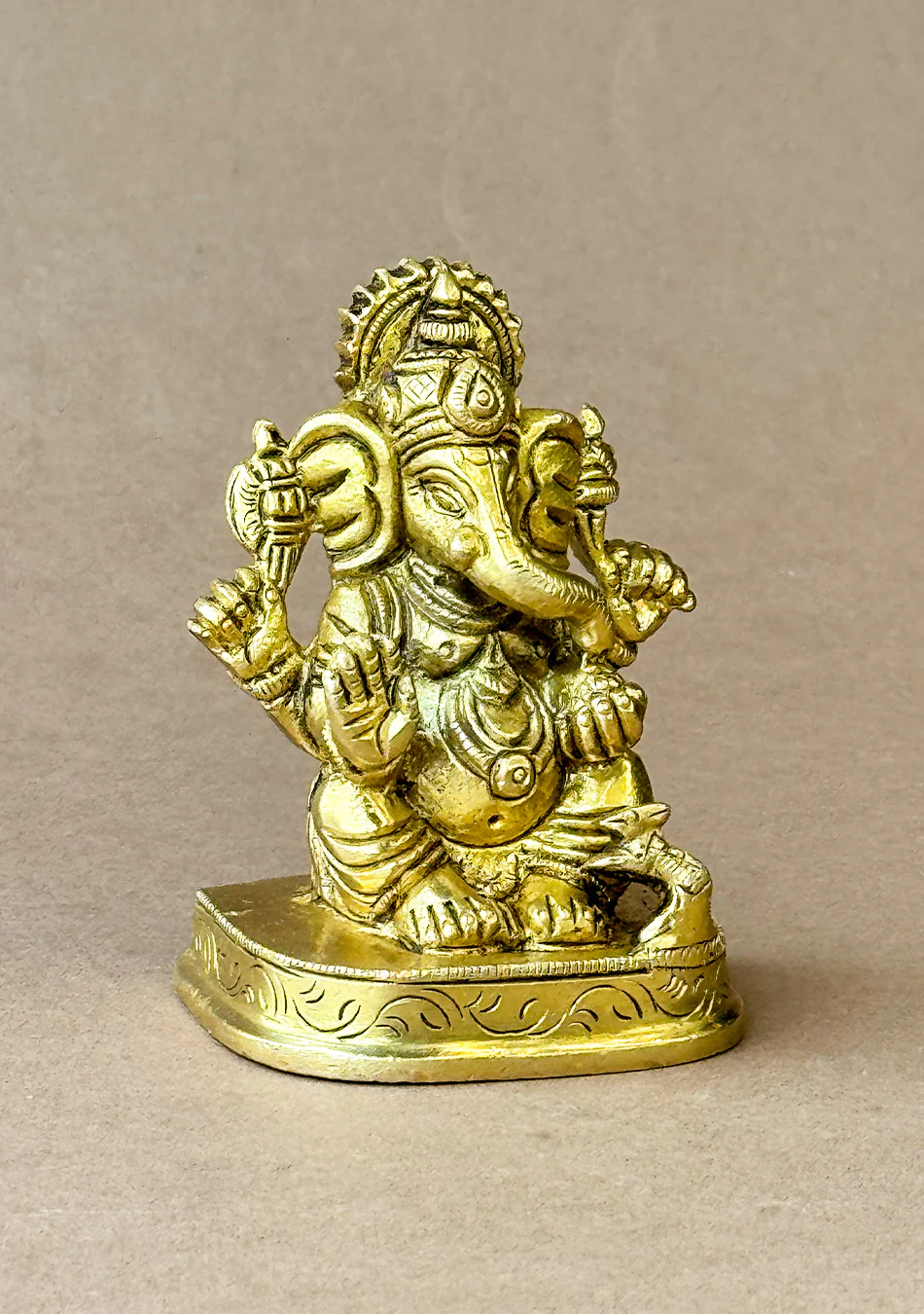 Antique Brass Auspicious Ganesha - Image 4