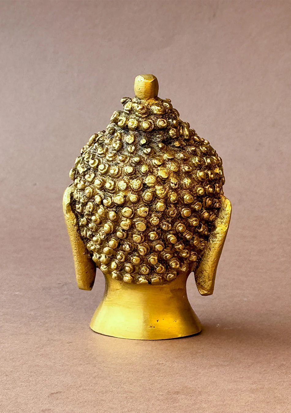 Antique Brass Budha Bust - Image 6