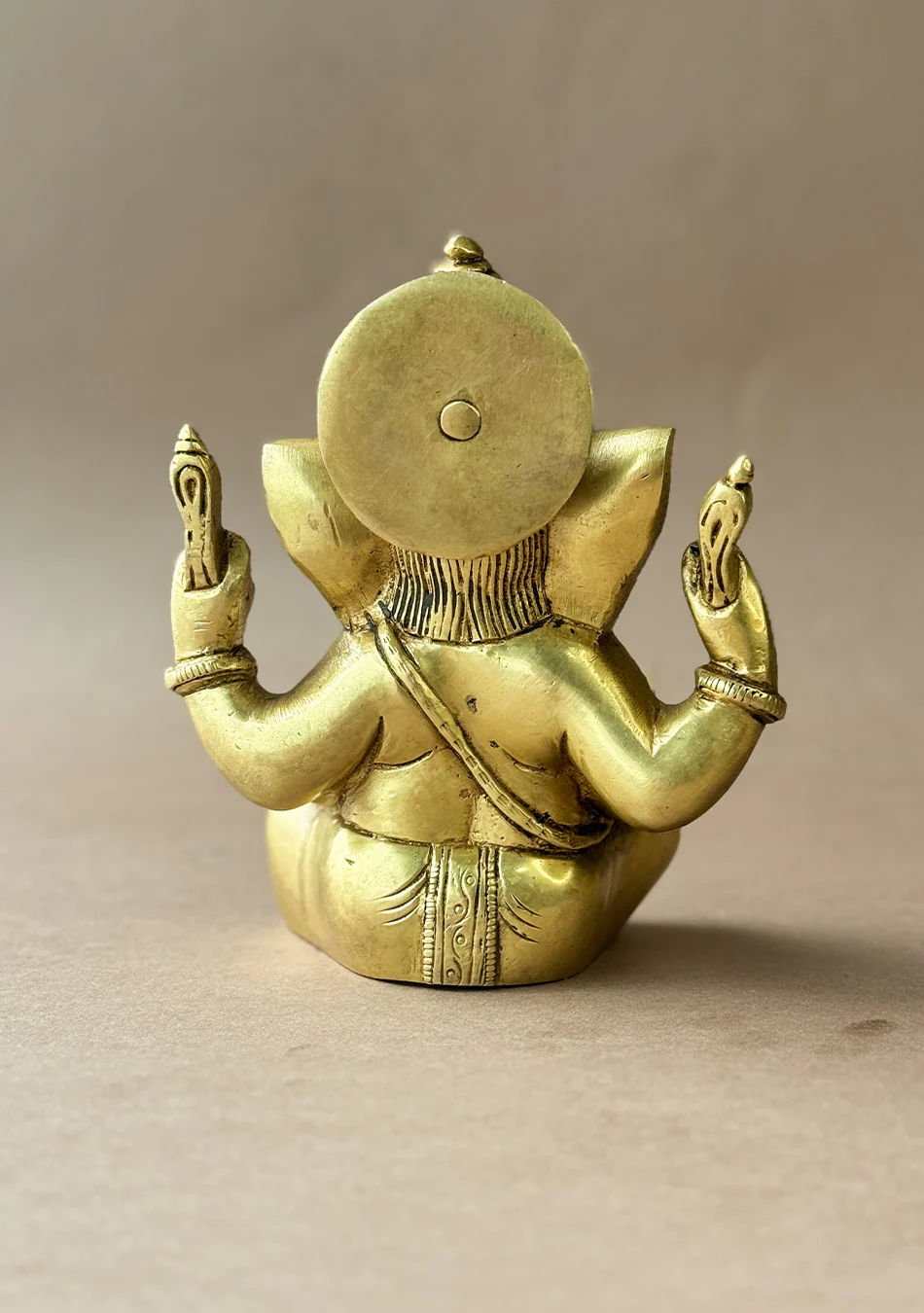 Antique Brass Chaturbhuj Ganesha - Image 4