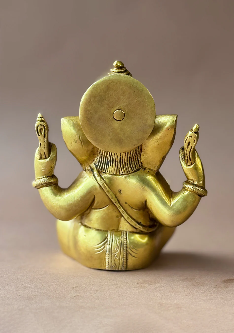 Antique Brass Chaturbhuj Ganesha - Image 5