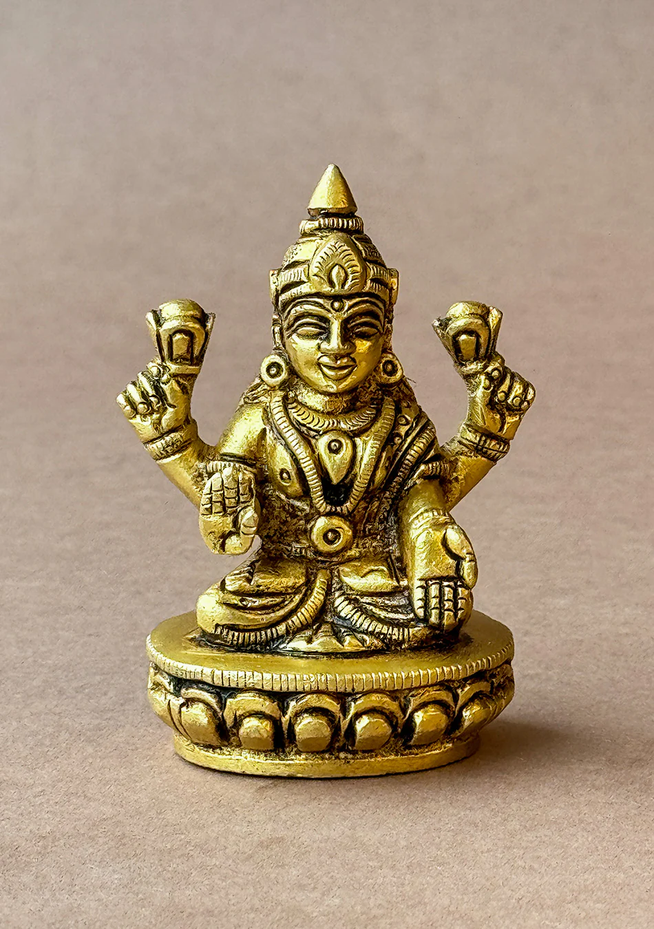 Antique Brass Laxmi Ganesh Murti Set - Image 5
