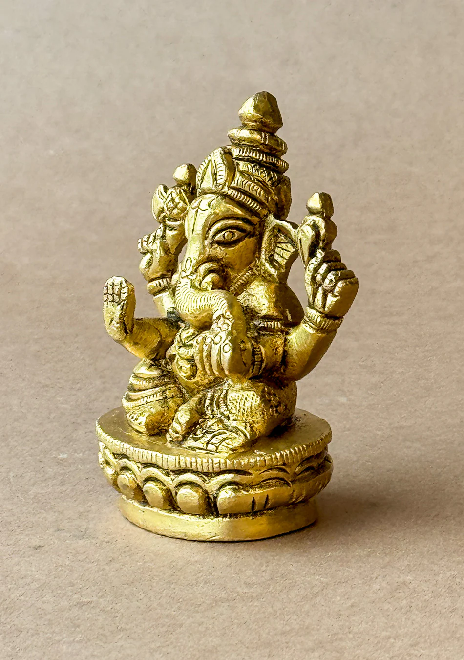 Antique Brass Laxmi Ganesh Murti Set - Image 6