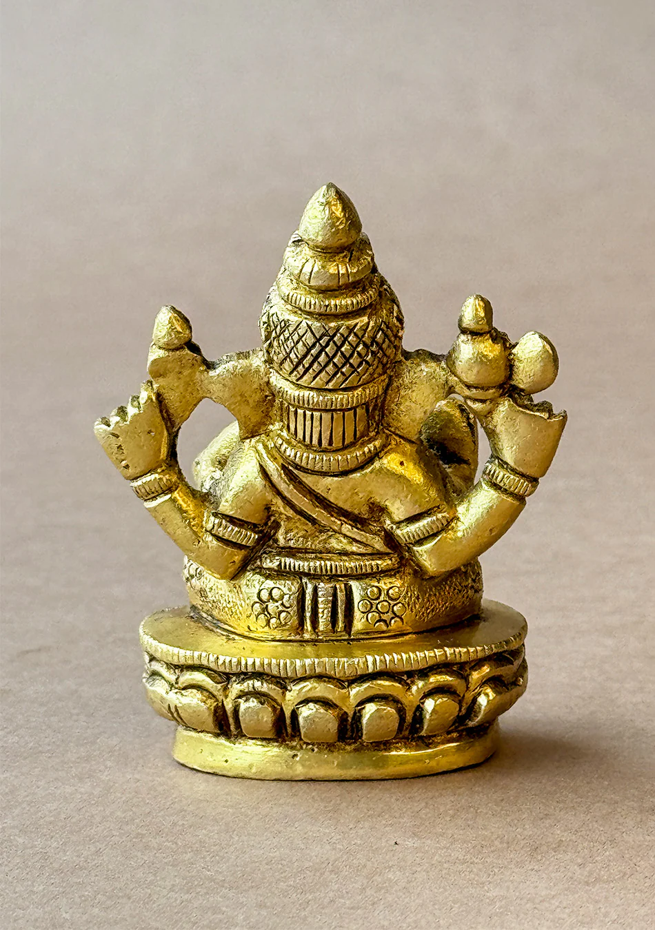 Antique Brass Laxmi Ganesh Murti Set - Image 8
