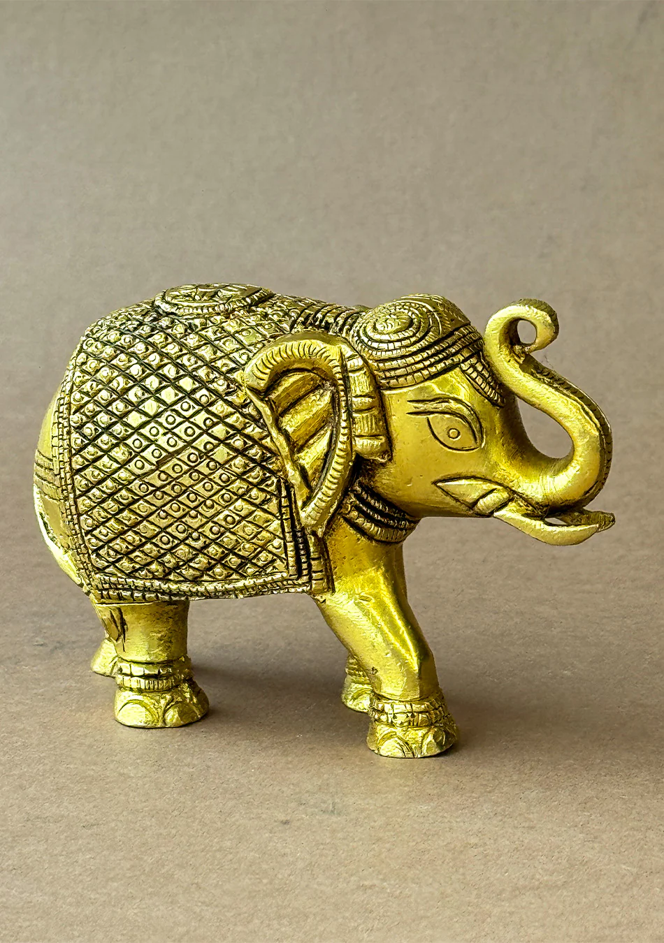 Antique Brass Maharaja Elephant - Image 12