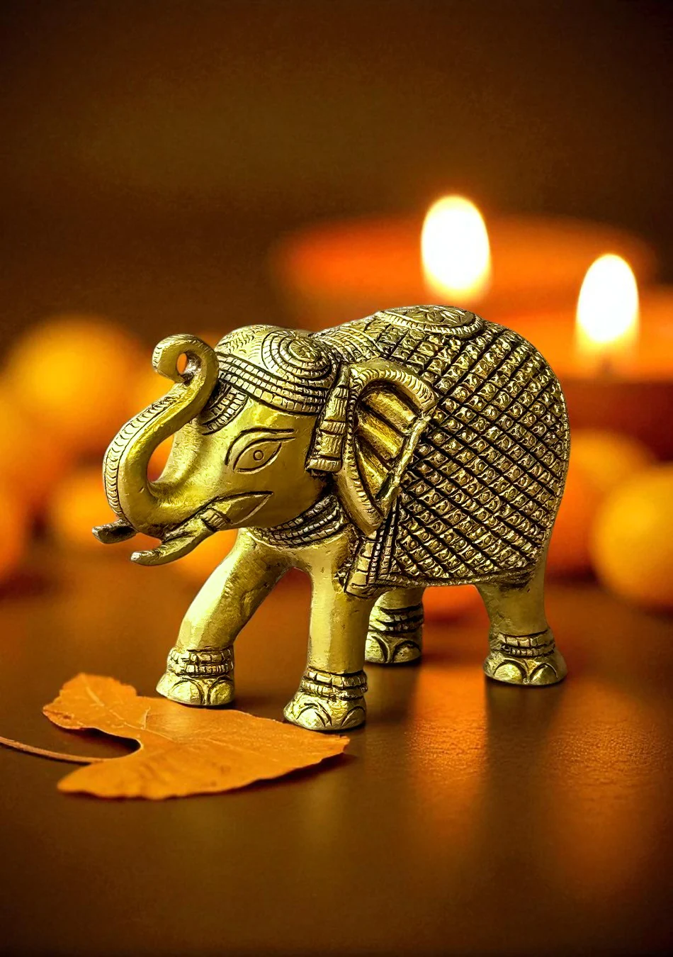 Antique Brass Maharaja Elephant - Image 2