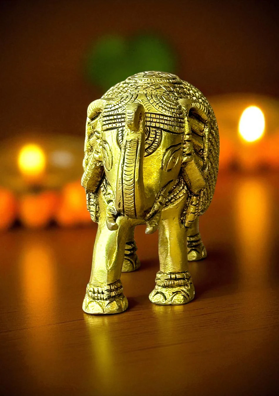 Antique Brass Maharaja Elephant - Image 3