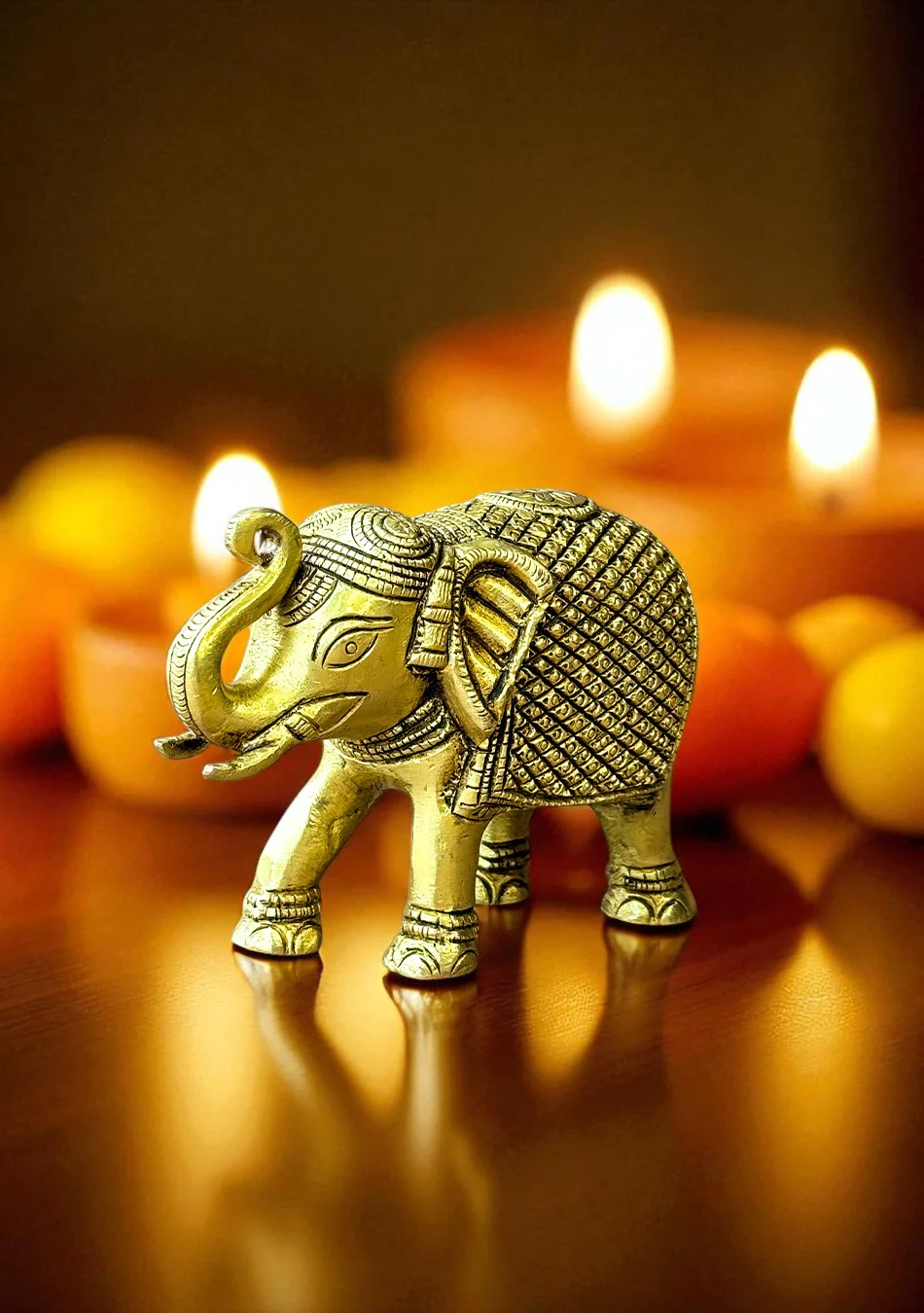 Antique Brass Maharaja Elephant - Image 4