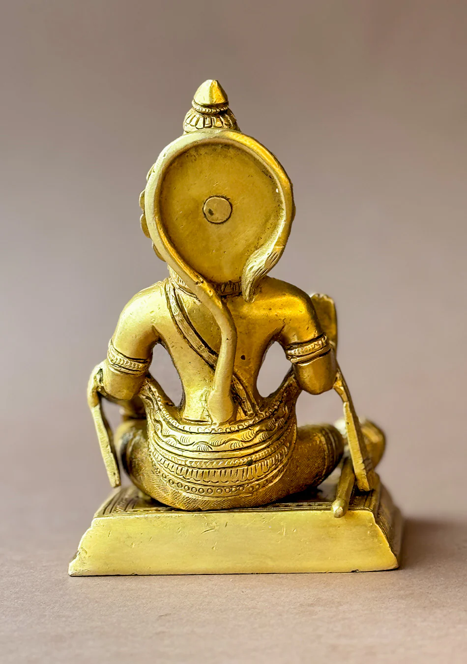 Antique Brass Meditative Hanuman - Image 3