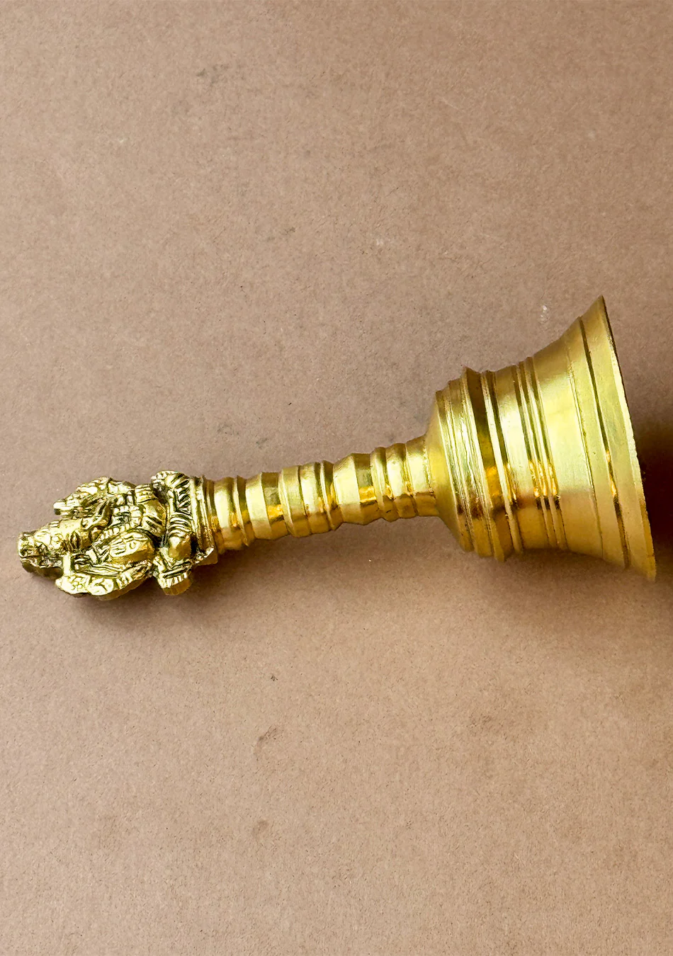Antique Brass Pooja Bell with Ganesha Motif - Image 8