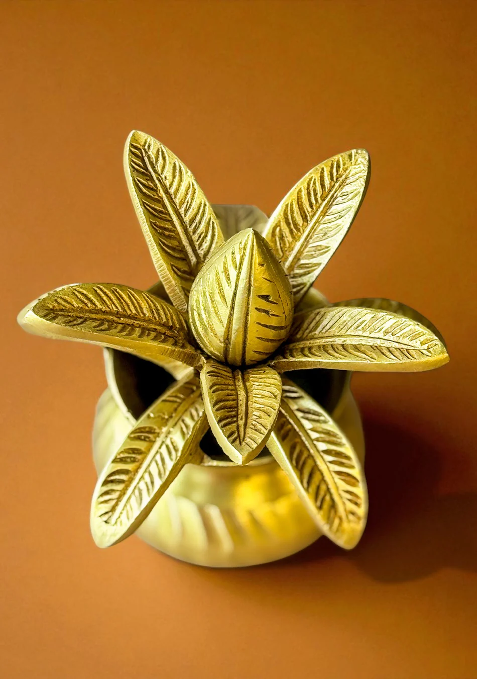 Antique Brass Purna Kumbha - Image 3