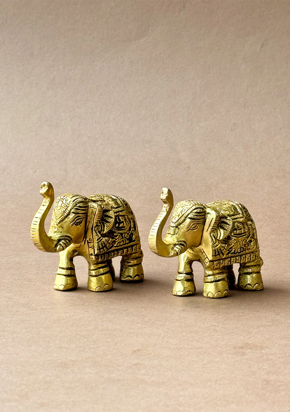 Antique Brass Royal Elephant Duo - Image 10