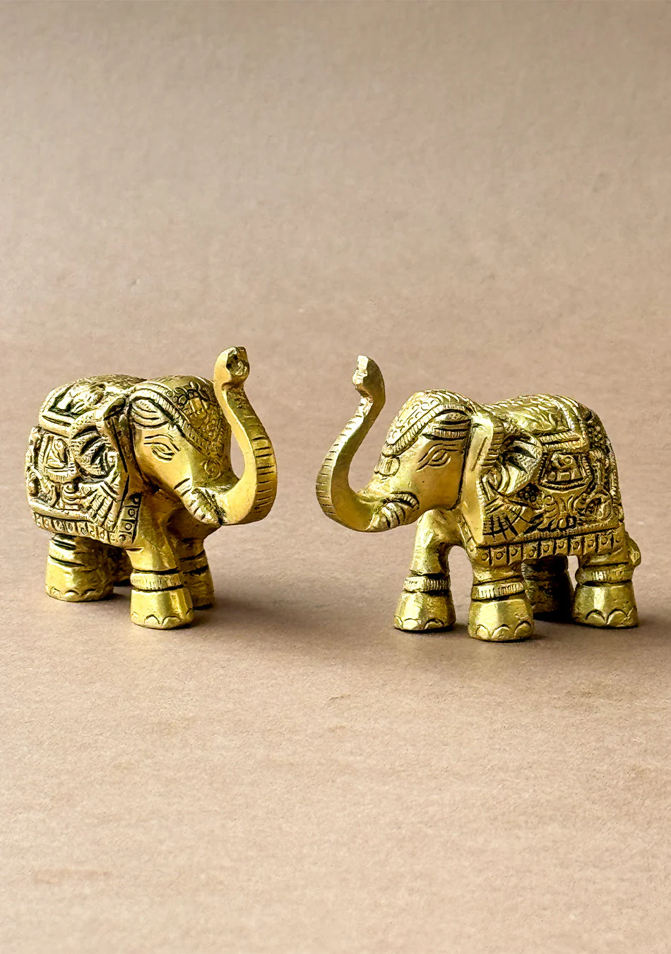 Antique Brass Royal Elephant Duo - Image 12