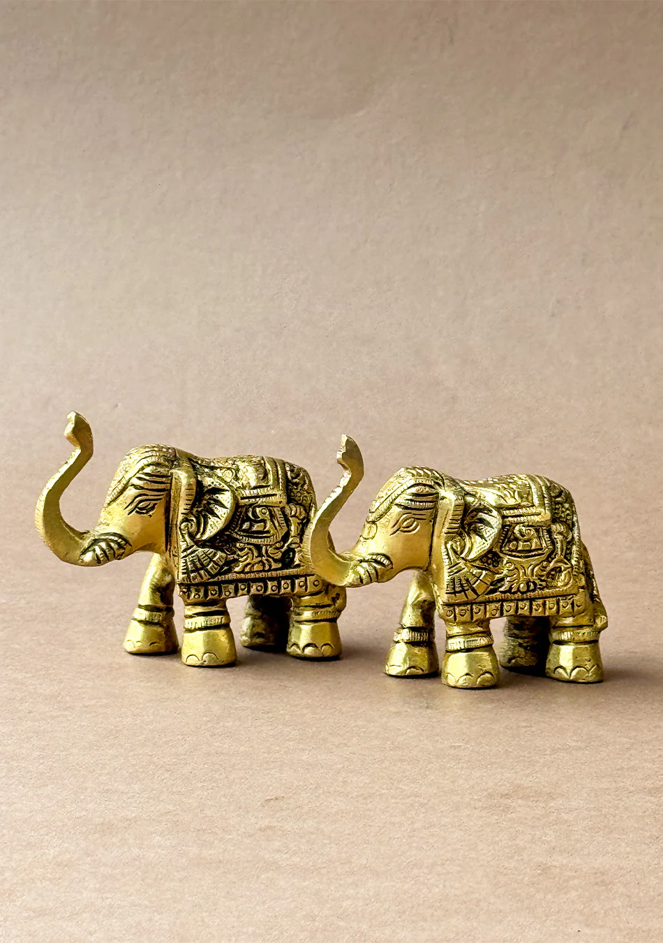 Antique Brass Royal Elephant Duo - Image 7