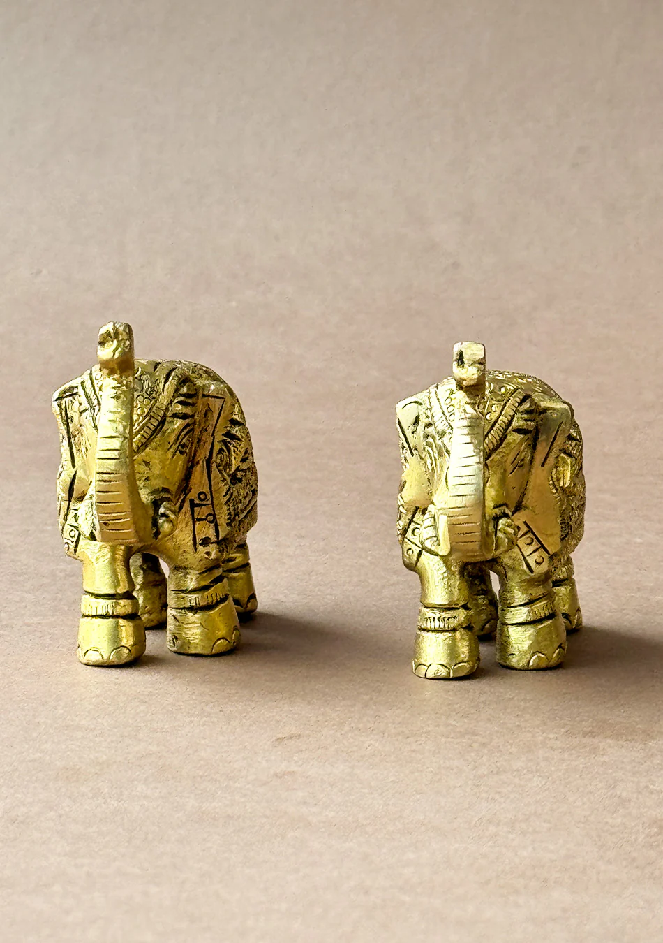 Antique Brass Royal Elephant Duo - Image 8