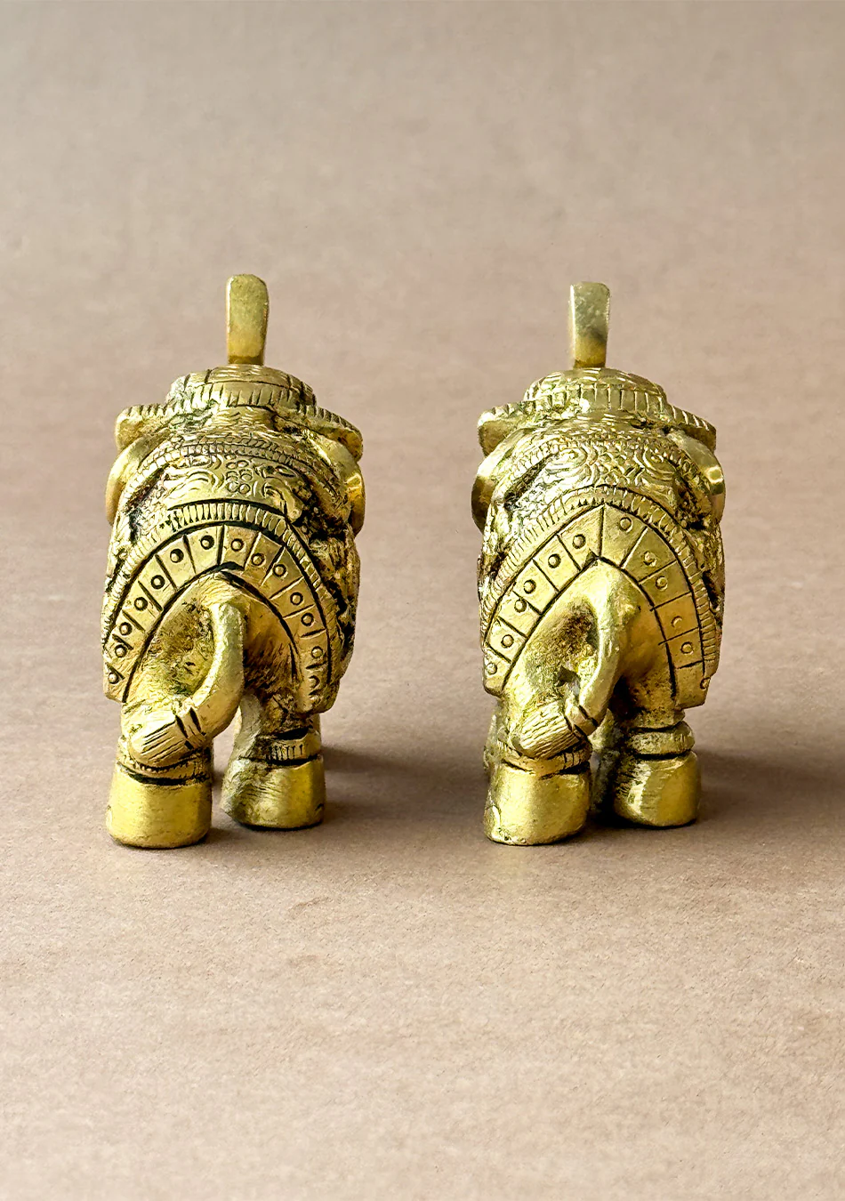 Antique Brass Royal Elephant Duo - Image 9