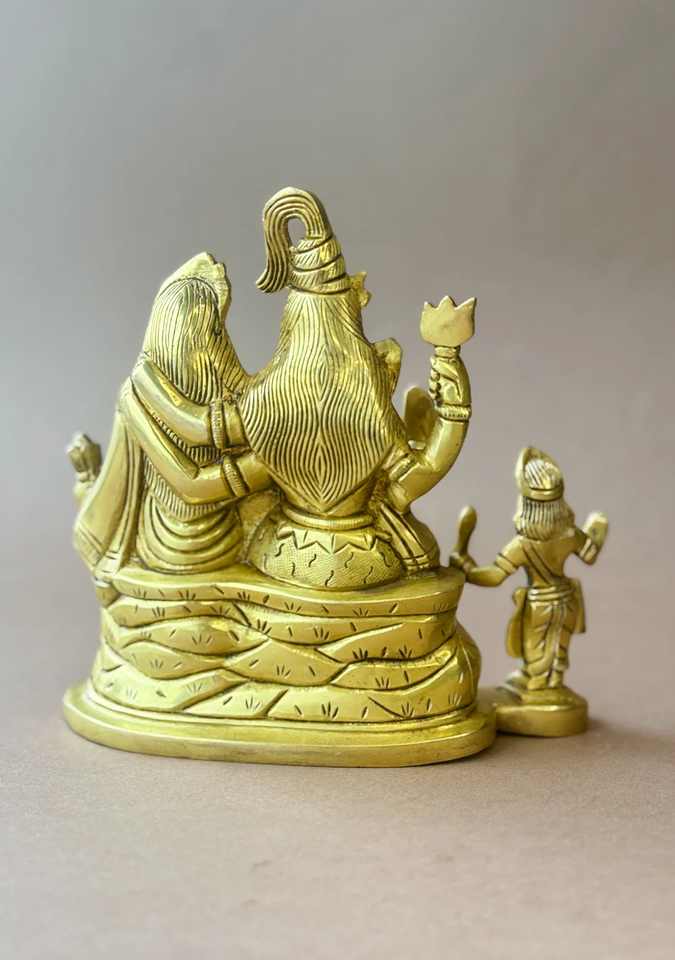 Antique Brass Trinetra Parivar - Image 4