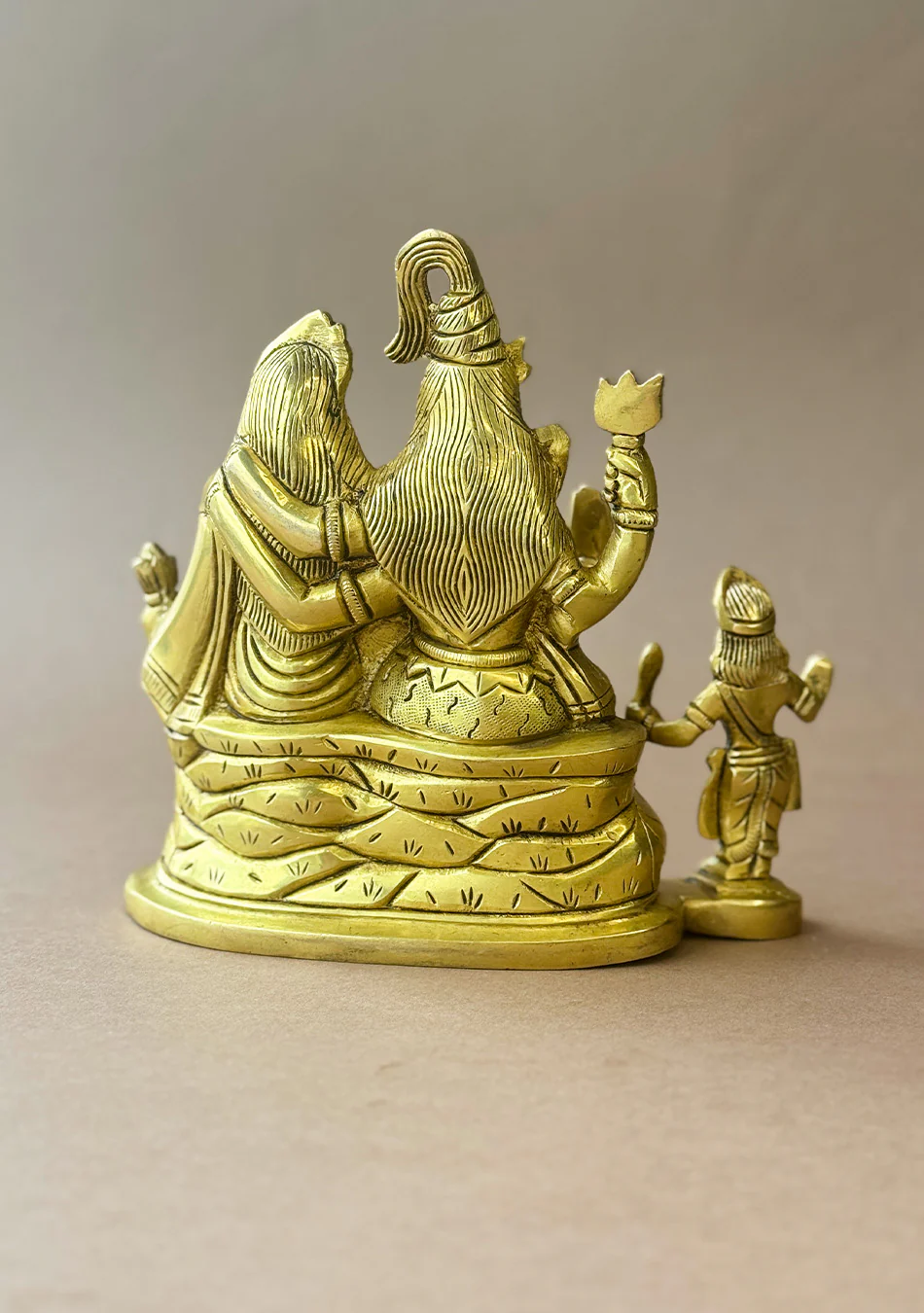 Antique Brass Trinetra Parivar - Image 5