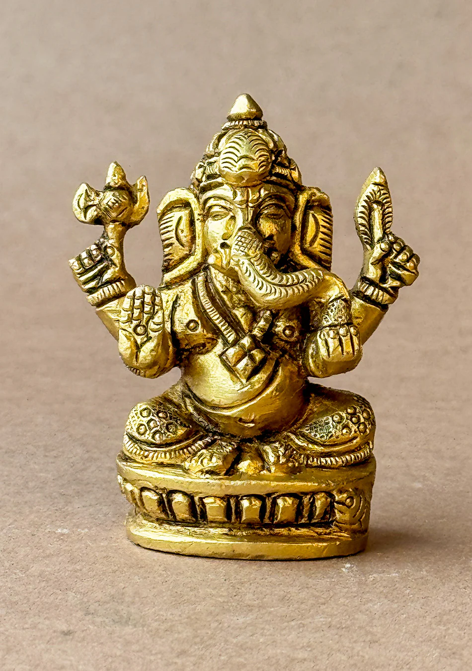 Antique Brass Siddhi Vinayak Idol - Image 6