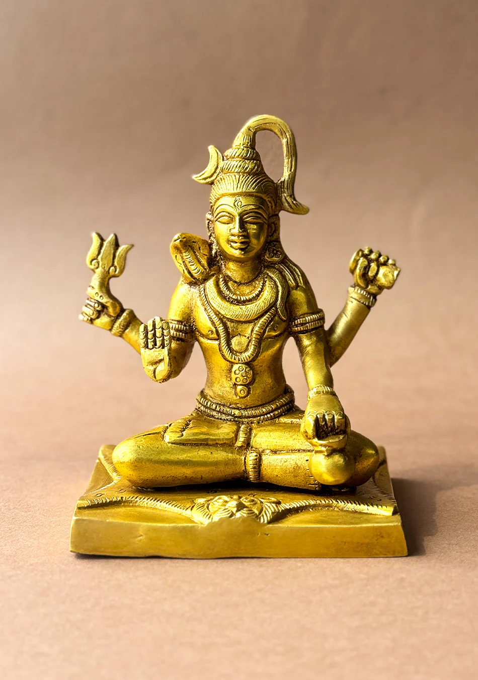 Antique Brass Sitting Shiva - Image 4