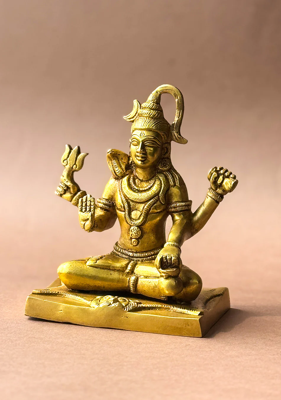 Antique Brass Sitting Shiva - Image 5