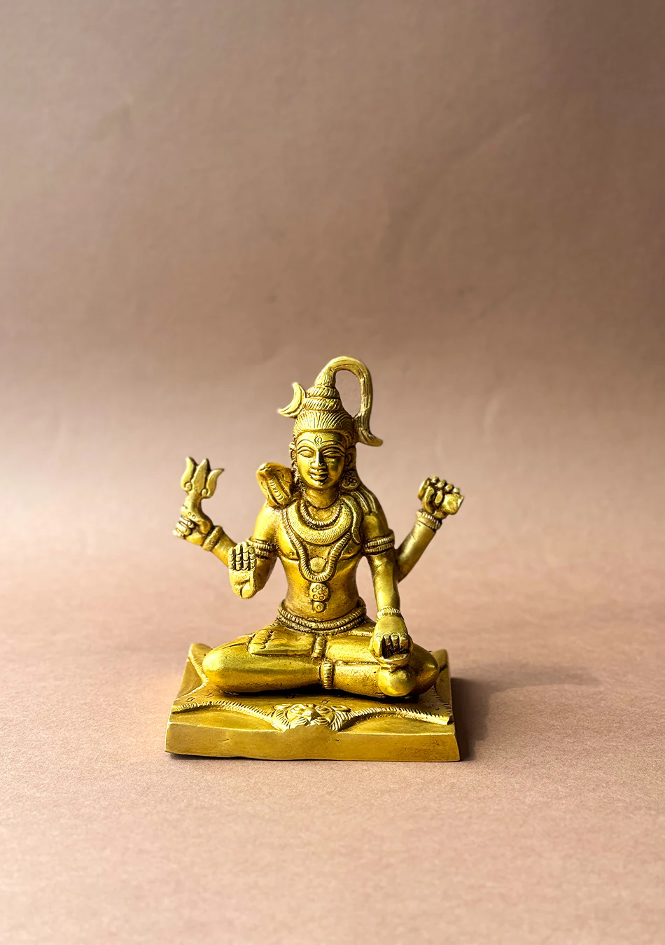 Antique Brass Sitting Shiva - Image 7