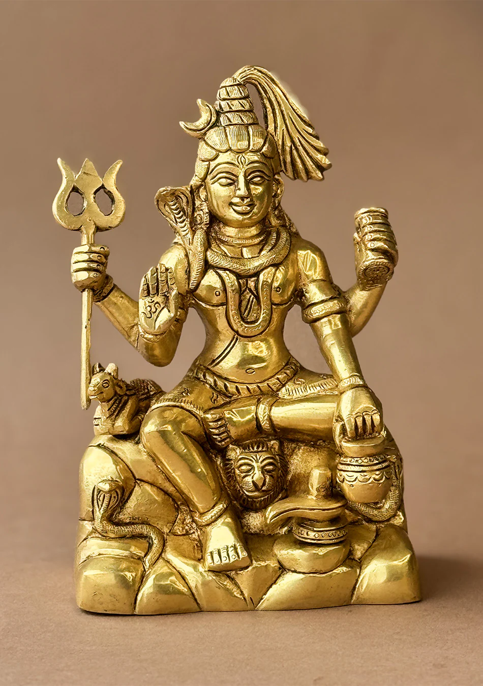 Antique Brass Tapasvi Mahadev - Image 3