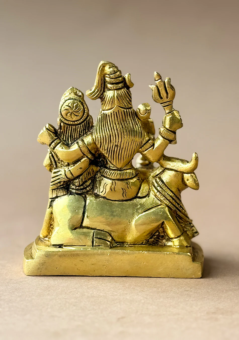 Antique Brass Trinetra Parivar - Image 7