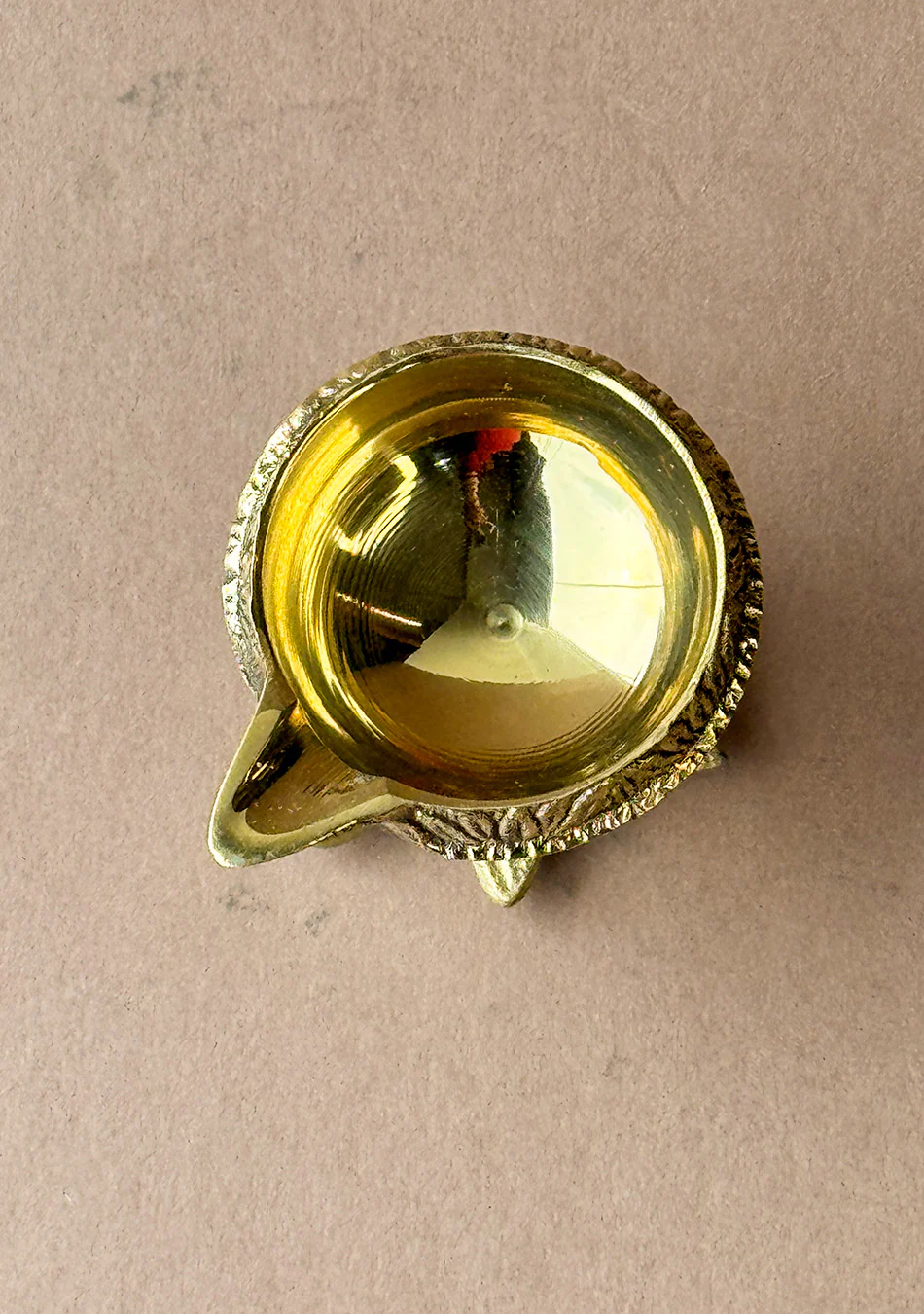 Antique Brass Turtle Base Diya - Image 6