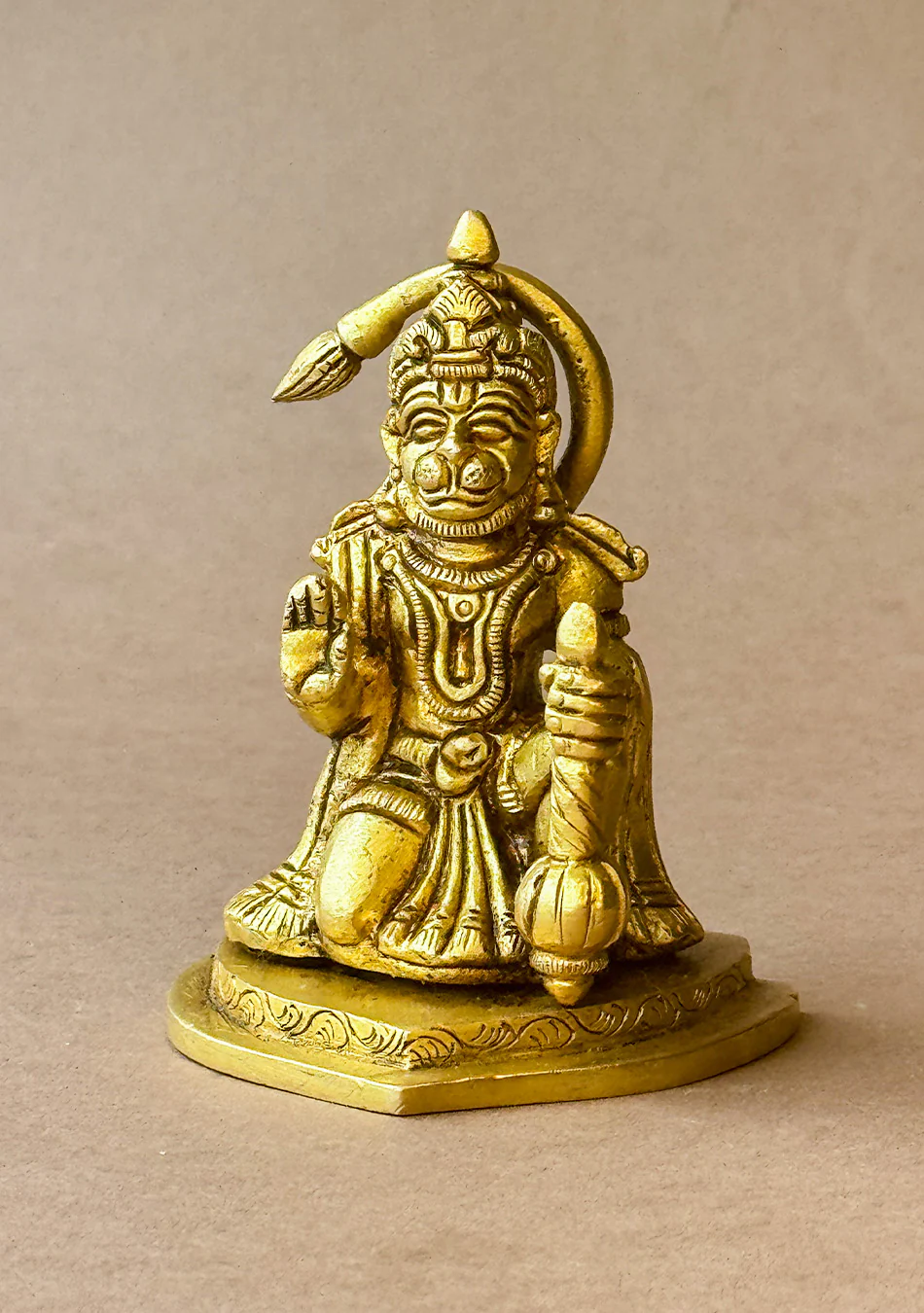Antique Brass Veer Hanuman - Image 3