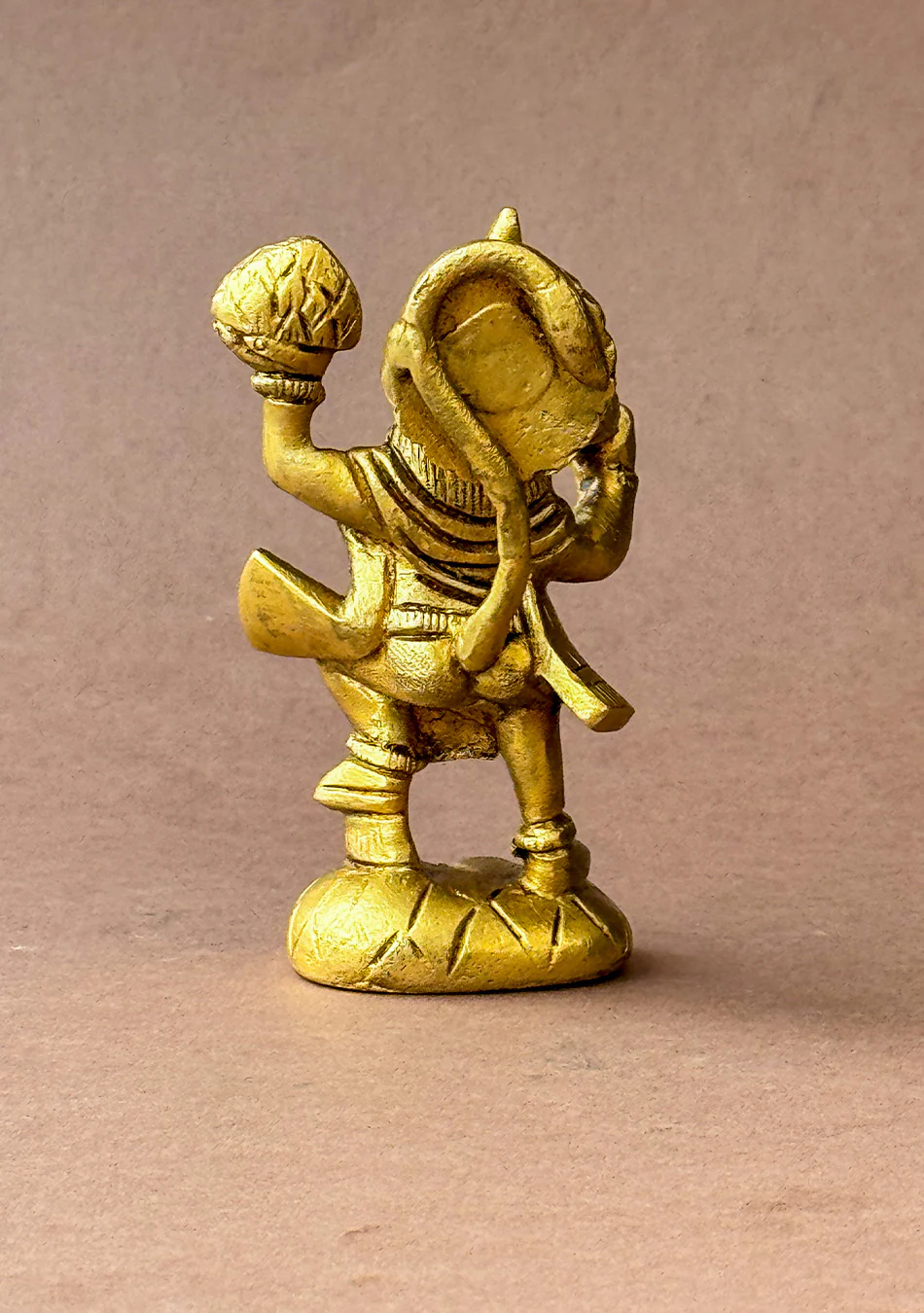 Antique Brass Veer Hanuman with Sanjeevani - Image 3