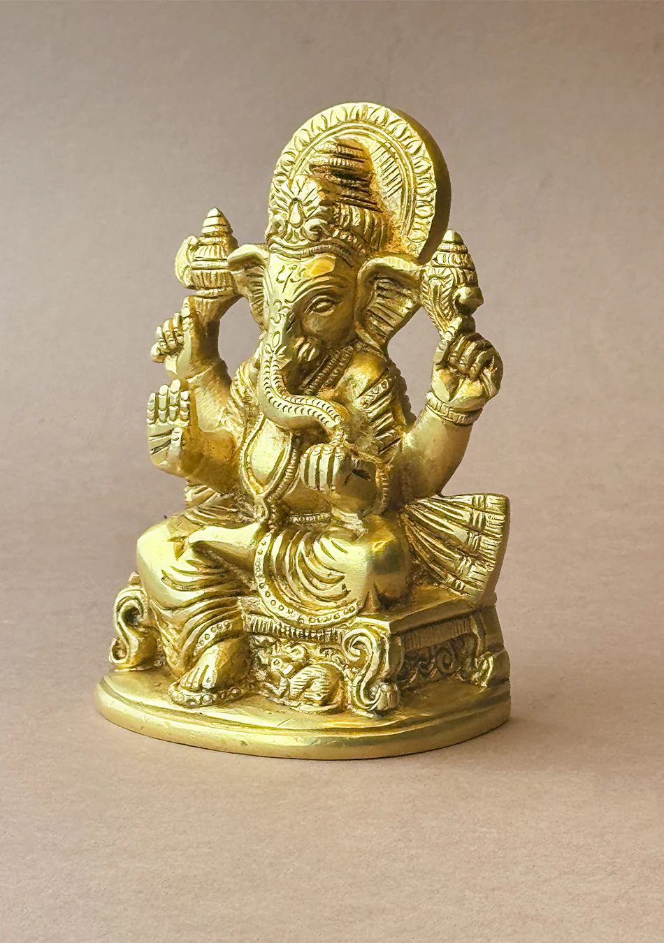 Antique Brass Vighnaharta Ganesha - Image 5