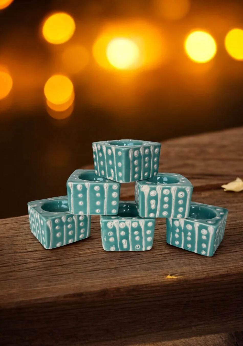 Aqua Dots Handcrafted Tea Light diya - Image 7