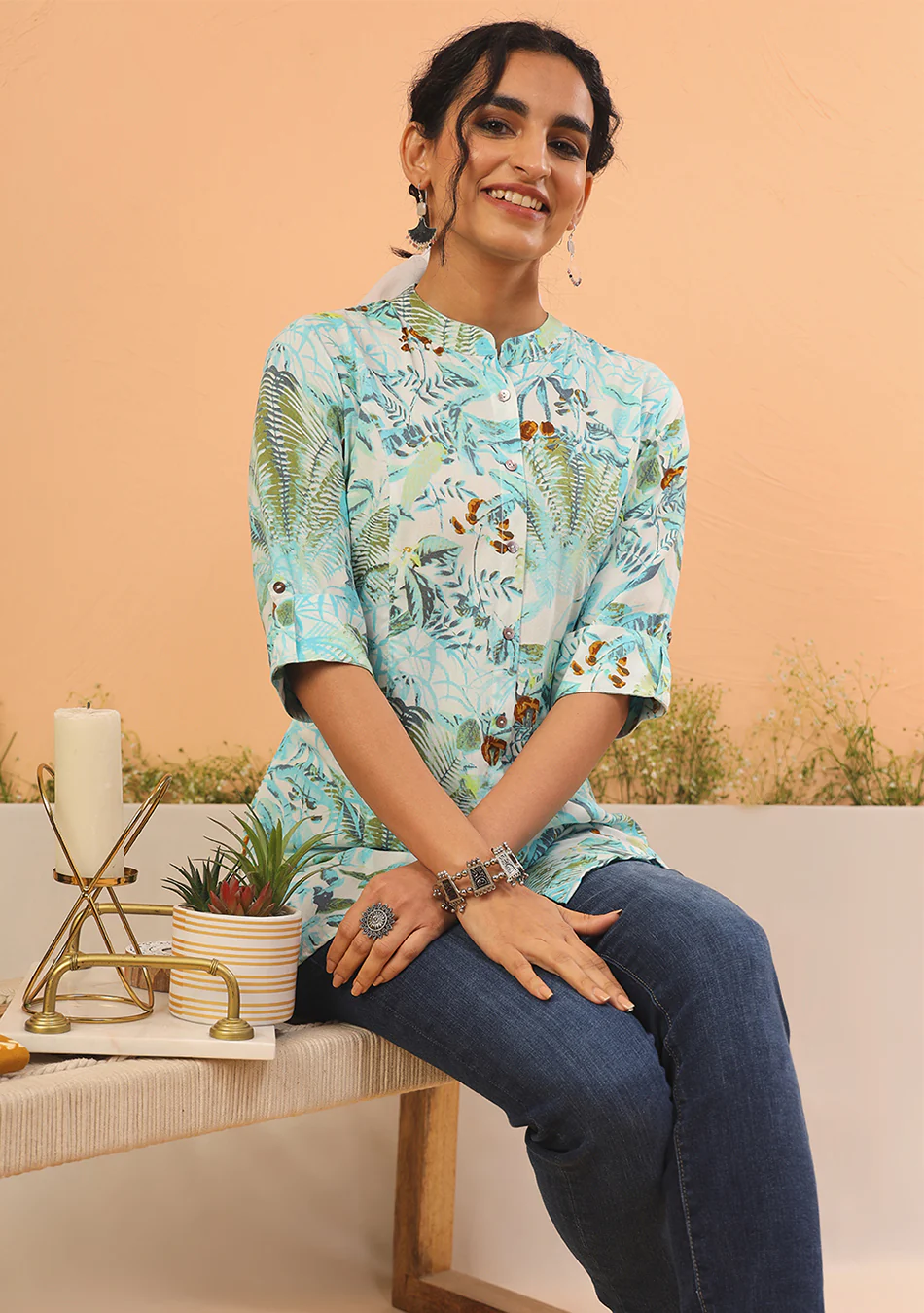 Aravalii Azure Tropique Shirt - Image 3