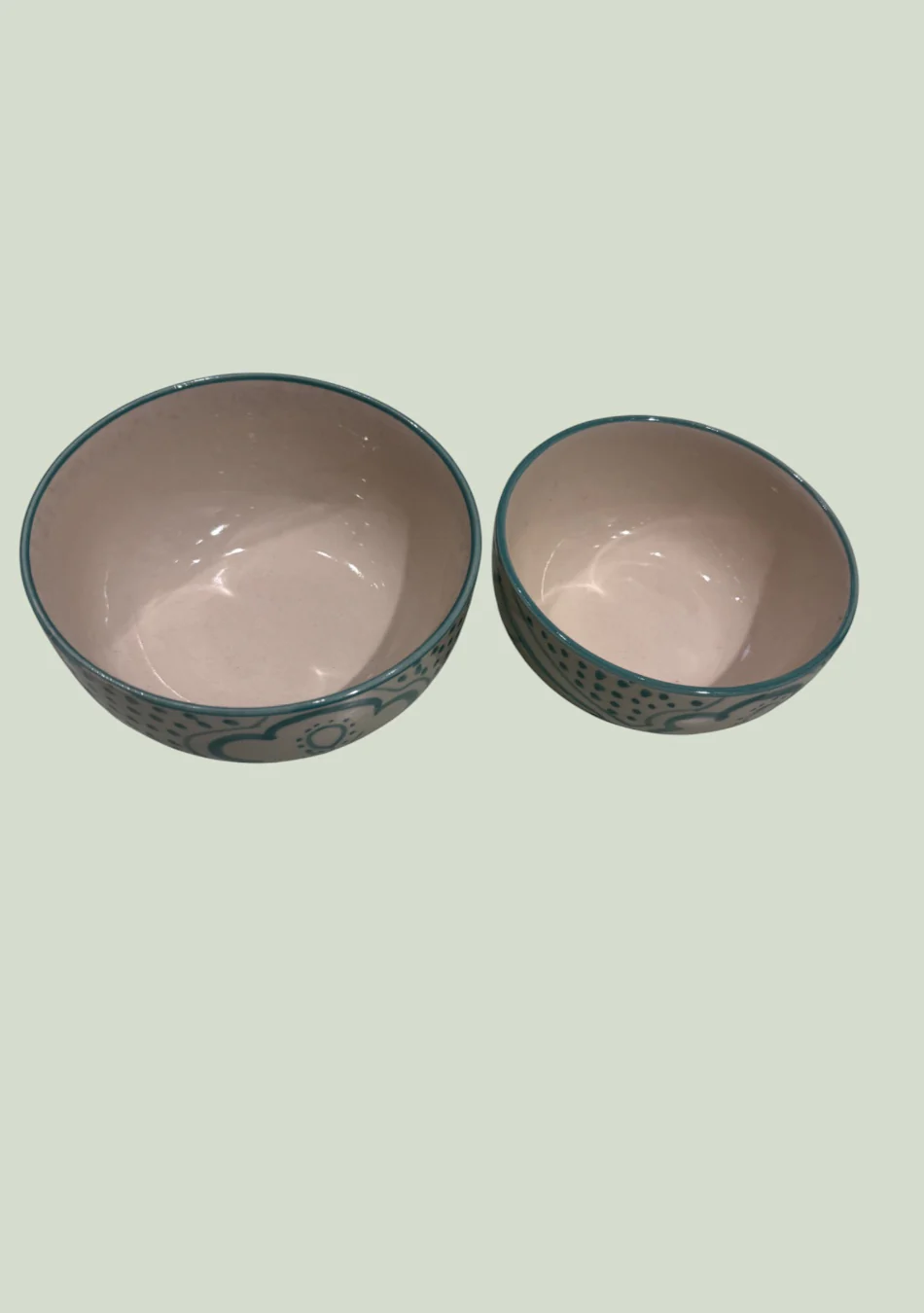 Aquamarine Mandala Bowls set - Image 2