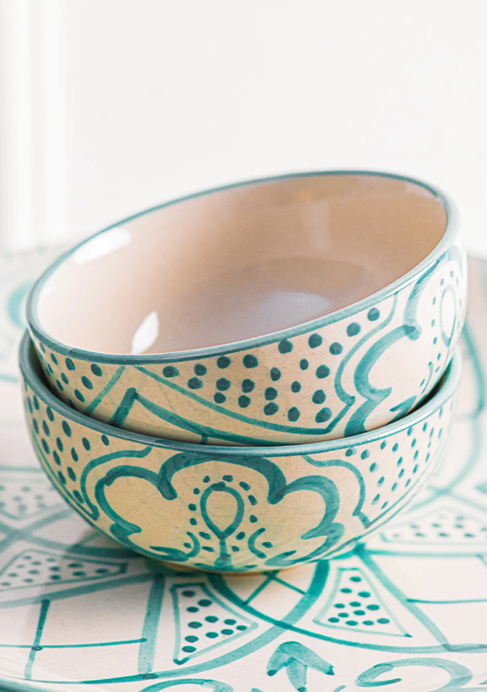 Aquamarine Mandala Dinnerset - Set of 14 - Image 4