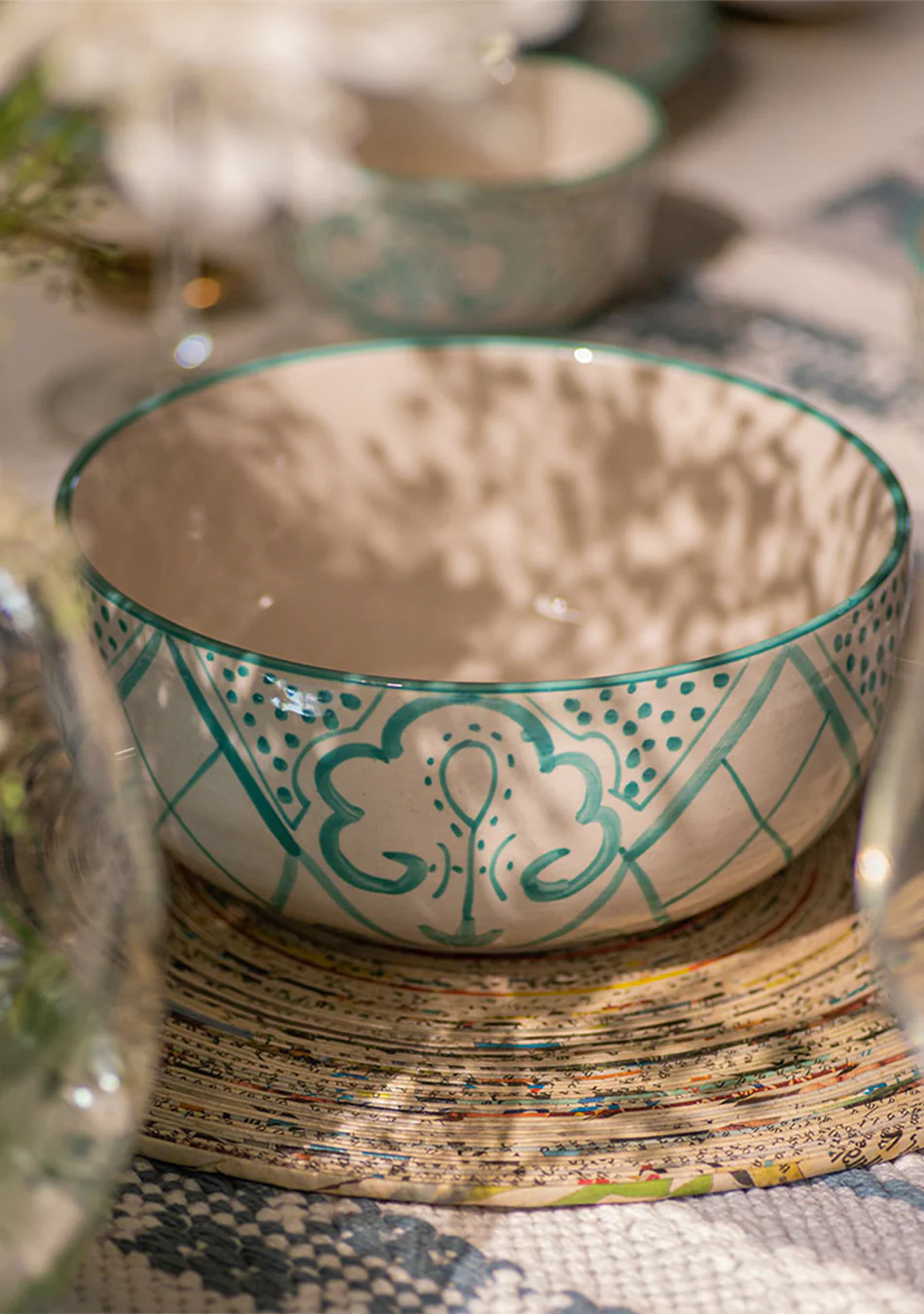 Aquamarine Mandala Dinnerset - Set of 14 - Image 6