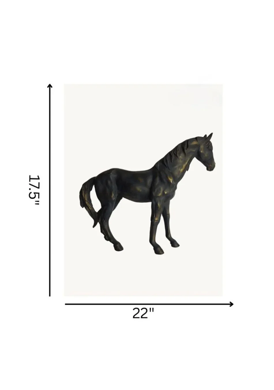 Aravalii Vintage Black Stallion Figurine - Image 6