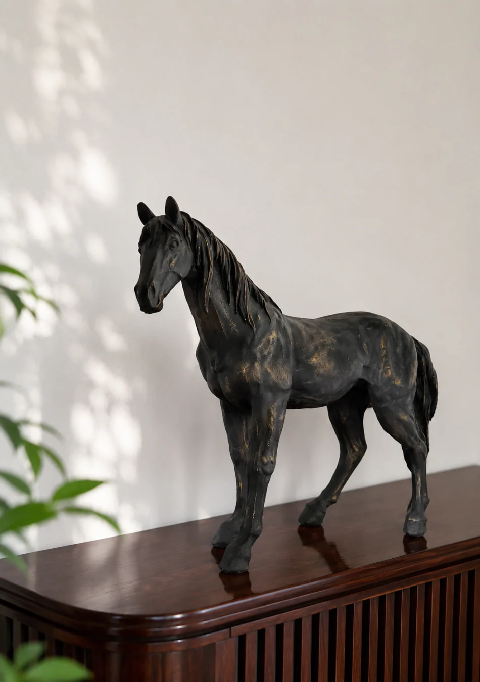 Aravalii Vintage Black Stallion Figurine - Image 8