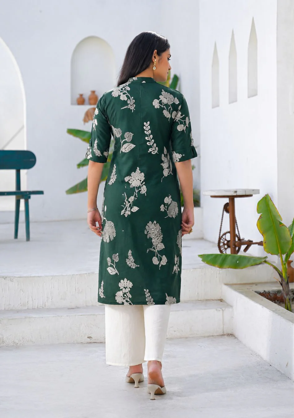 Aravalii Evergreen Petal Kurta - Image 2