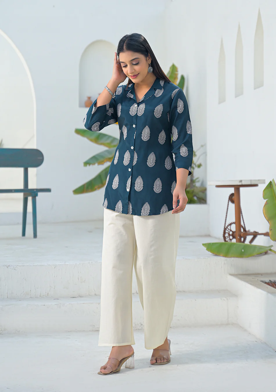 Aravalii Indigo Leaf Top - Image 4