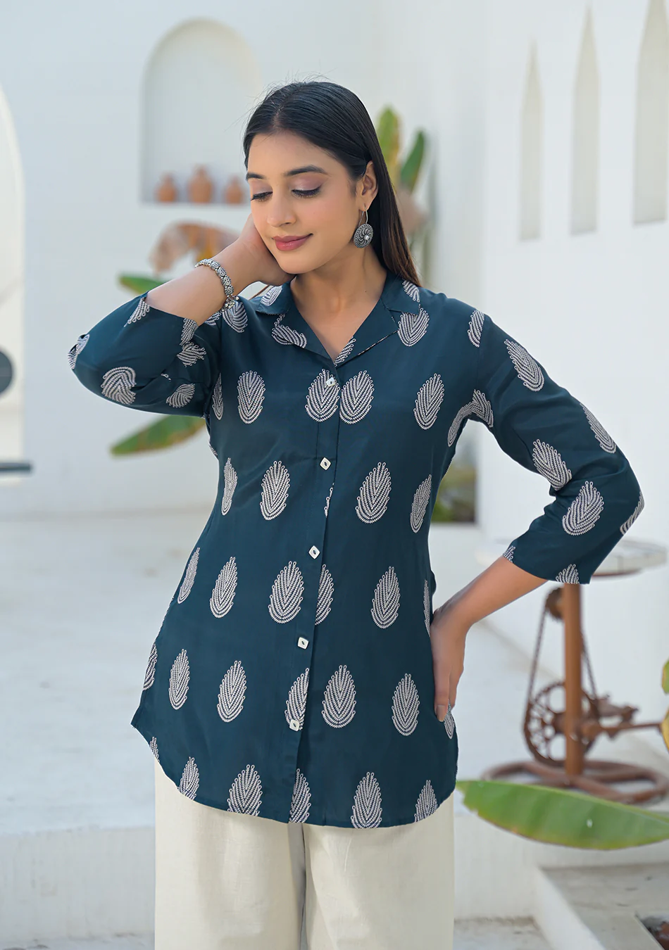 Aravalii Indigo Leaf Top - Image 5