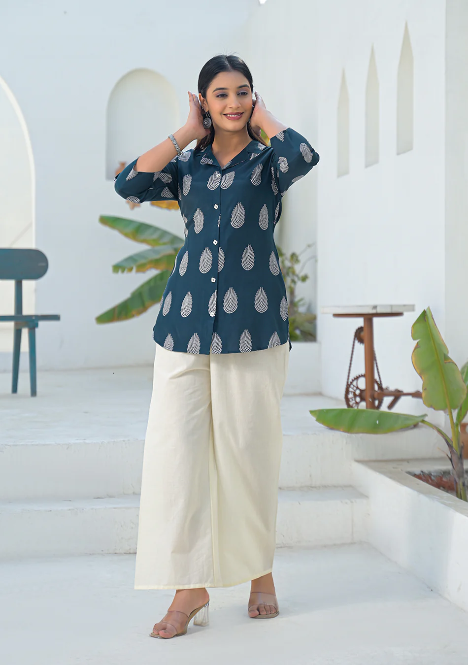 Aravalii Indigo Leaf Top - Image 7