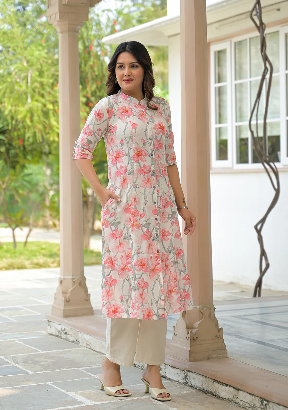 Ivory Blossom Kurta - Image 7