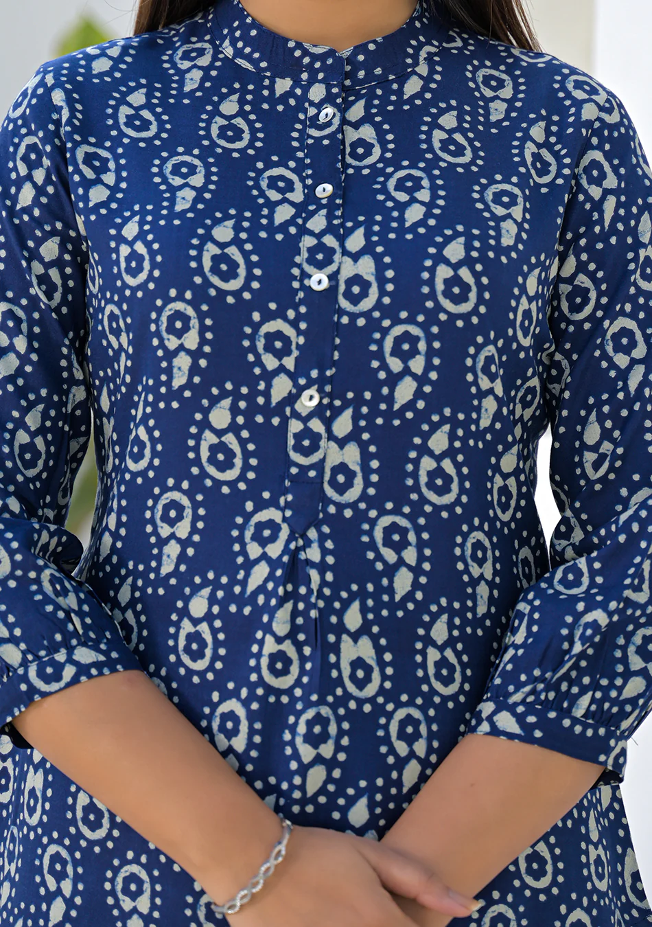 Aravalii Midnight indigo Buta Top - Image 2
