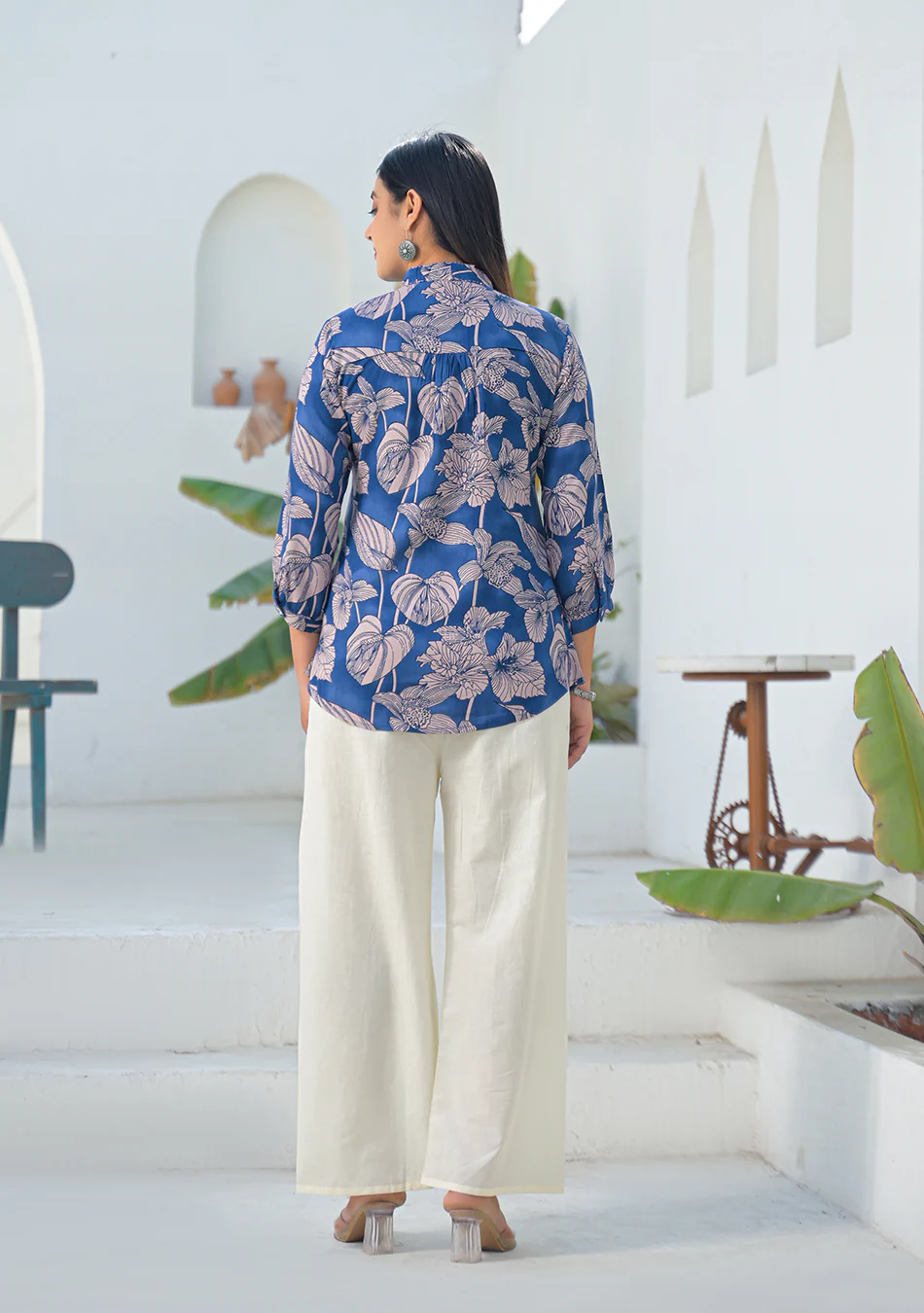 Aravalii Midnight Garden Pleated Top - Image 7